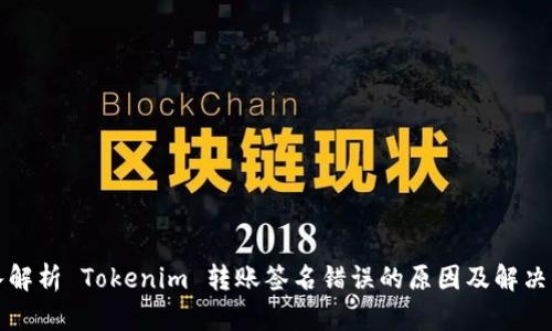 深入解析 Tokenim 转账签名错误的原因及解决方案